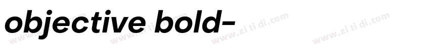 objective bold字体转换 objective bold字体转换
